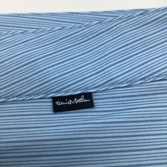 Travis Mathew Mens Golf Shorts Blue Striped Size 42 - Picture 4 of 9